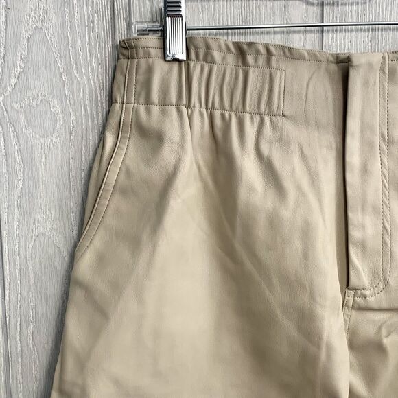Modern Citizen Kipp Paperbag Vegan Leather Shorts Sand Large NWT - Picture 4 of 9